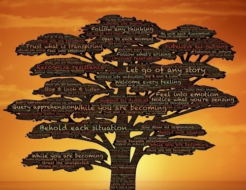 Image of tree with words