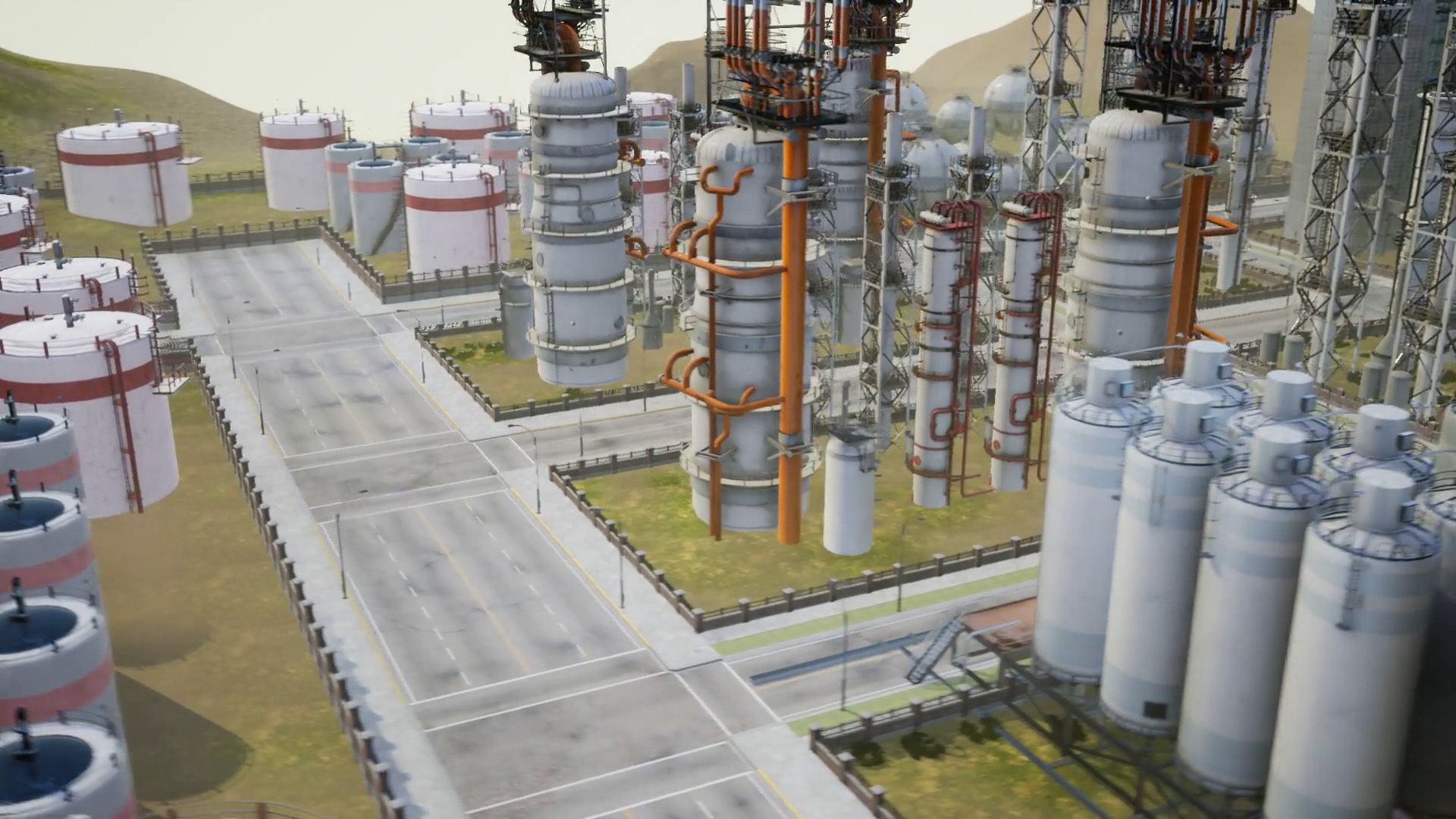 A virtual tour of an oil refinery.