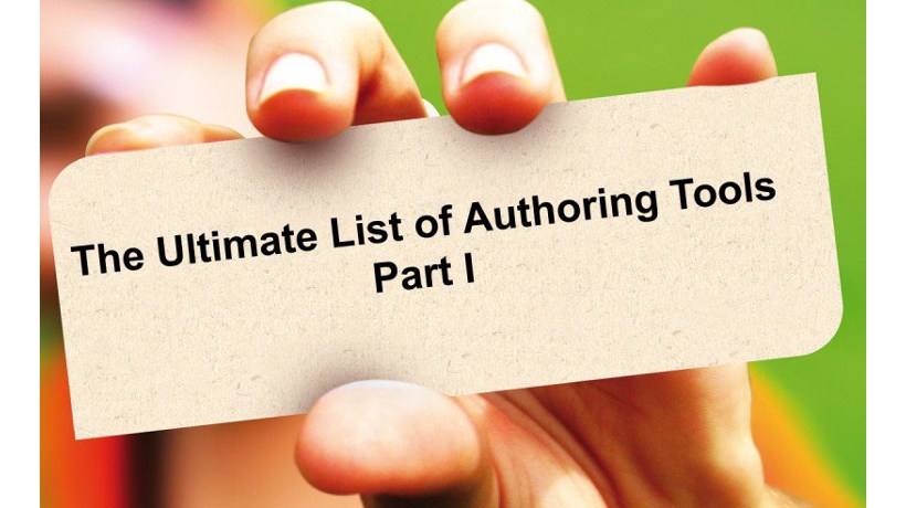 List of Authoring Tools: Part 1