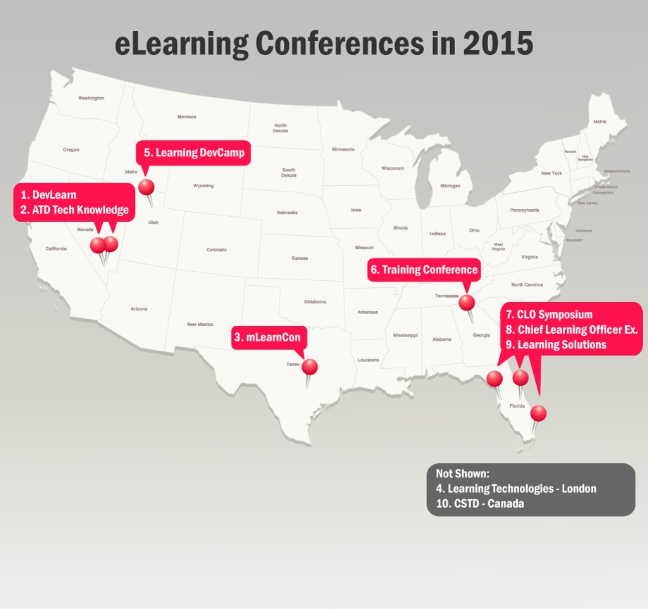 Top 10 eLearning Conferences For Chief Learning Officers in 2015
