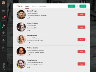 Screenshot of Geenio Authoring Tool