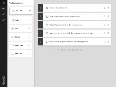 Screenshot of Geenio Authoring Tool
