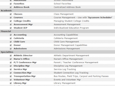 Screenshot of Sycamore School