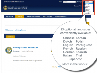Screenshot of TOPYX LMS