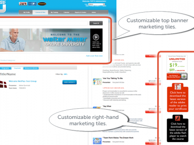 Screenshot of TOPYX LMS
