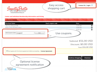 Screenshot of TOPYX LMS