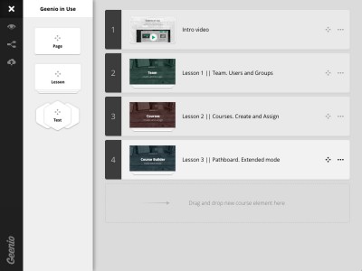 Screenshot of Geenio Authoring Tool