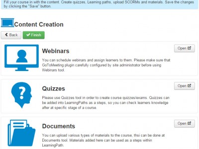 Screenshot of JoomLMS