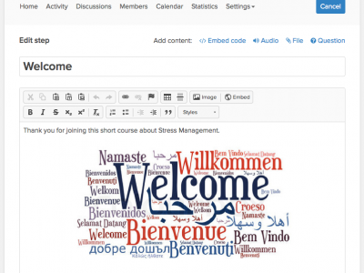 Screenshot of Fellow LMS