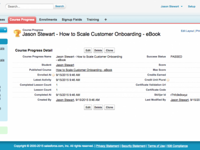Screenshot of Skilljar