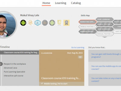 Screenshot of Adobe Learning Manager