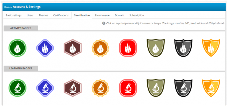 Gamification and TalentLMS: activity learning badges