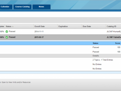 Screenshot of CourseMill