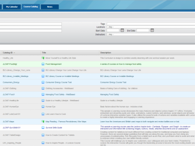Screenshot of CourseMill
