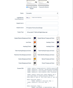 Screenshot of CourseArc
