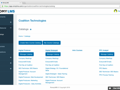 Screenshot of RomyLMS