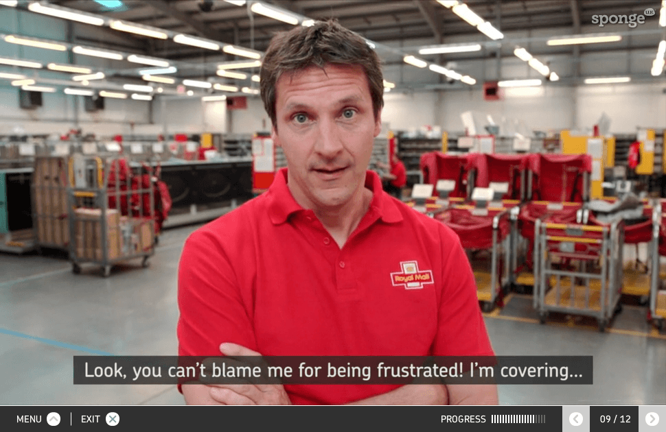 Th Royal Mail used interactive video for training in difficult conversations