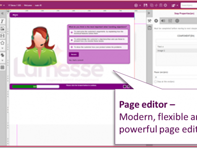 Screenshot of Lumesse CourseBuilder