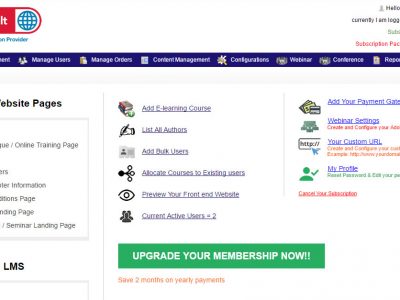 Screenshot of Vydiatech LMS