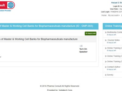 Screenshot of Vydiatech LMS