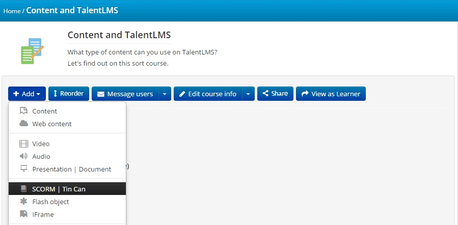 How to import SCORM files into TalentLMS