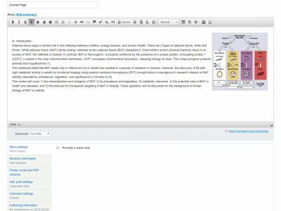 Screenshot of EthosCE LMS