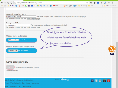 Screenshot of SlideTalk