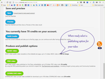 Screenshot of SlideTalk