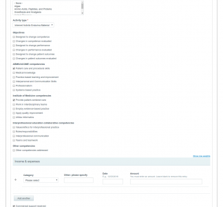 Screenshot of EthosCE LMS