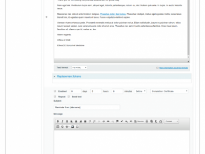 Screenshot of EthosCE LMS