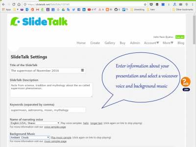 Screenshot of SlideTalk