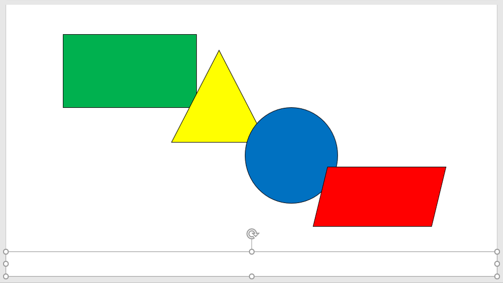 PowerPoint shapes with hidden shape
