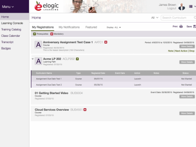 Screenshot of eSSential LMS