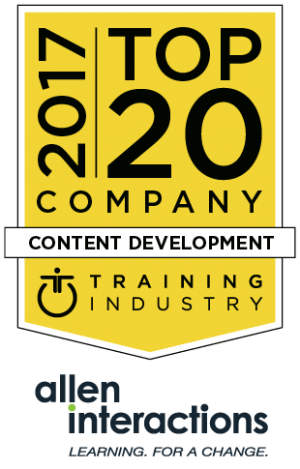 Allen Interactions Named A 2017 Top 20 Content Development Company
