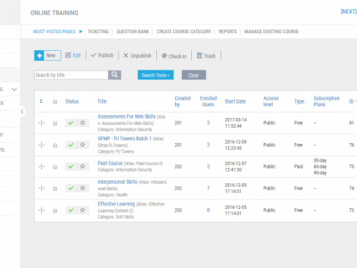Screenshot of Vowel LMS