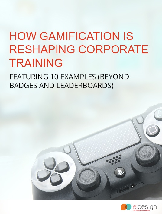 Cover of Get an eBook on How Gamification Is Reshaping Corporate Training, by EI Design