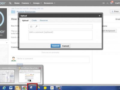Screenshot of Schoology