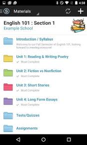 Screenshot of Schoology