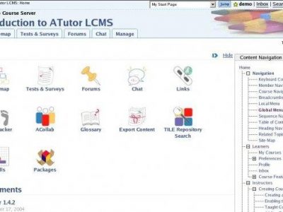 Screenshot of ATutor