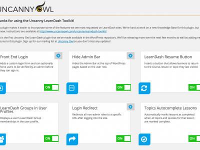 Screenshot of Learndash