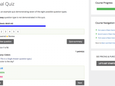 Screenshot of Learndash