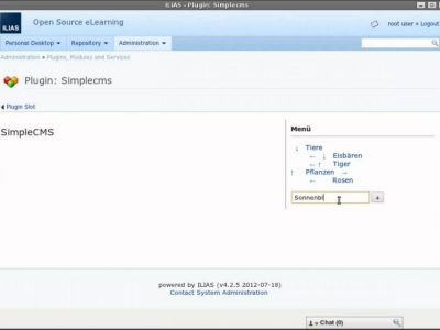 Screenshot of ILIAS