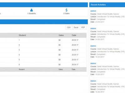 Screenshot of Edivently LMS