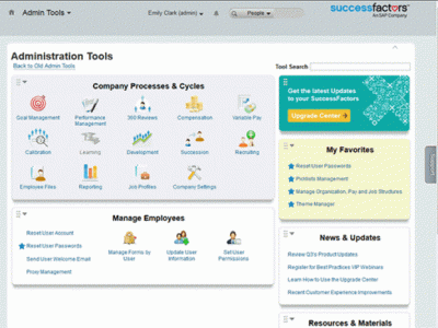 Screenshot of SAP SuccessFactors
