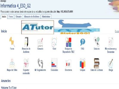 Screenshot of ATutor