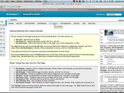 Screenshot of SoftChalk Cloud