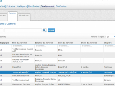 Screenshot of TalentSoft