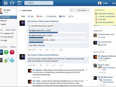 Screenshot of Edmodo