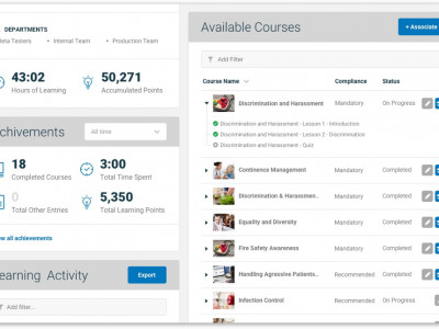 Screenshot of Qintil LMS