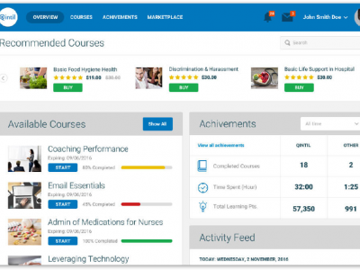 Screenshot of Qintil LMS